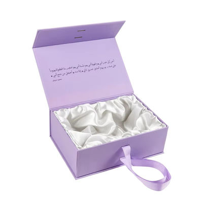 Boîte magnétique noire personnalisée haut de gamme vêtements carton boîte cadeau boîte d'emballage de cheveux humains boîte d'emballage avec soie satinée