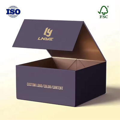 Boîte d'emballage en papier rigide de luxe sur mesure Boîte cadeau en carton Boîte spéciale de papier pliable magnétique pliable