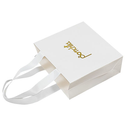 Sacs en papier blanc et noir personnalisés pour les robes