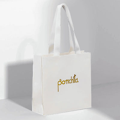 Sacs en papier blanc et noir personnalisés pour les robes