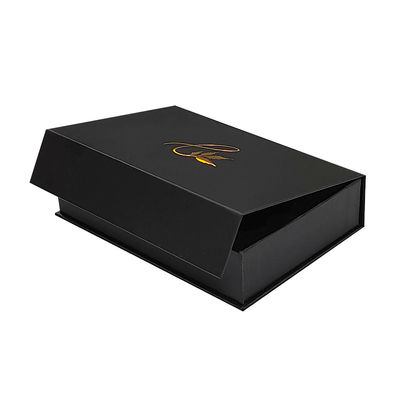 Fabrique en gros Logo personnalisé Magnéte noir Magnétique Luxe Emballage de papier pliable Business Gift Box