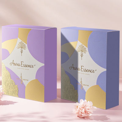 Custom Luxe carré Boîte de papier pliable vide Bouteilles de bougies avec couvercle et boîte Emballage Boîte automatique à boucle inférieure