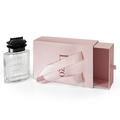 Logo personnalisé tiroir carton coulissant Luxe boîte en papier cadeau haut de gamme collier bracelet bijoux parfum boîte d'emballage avec poignée