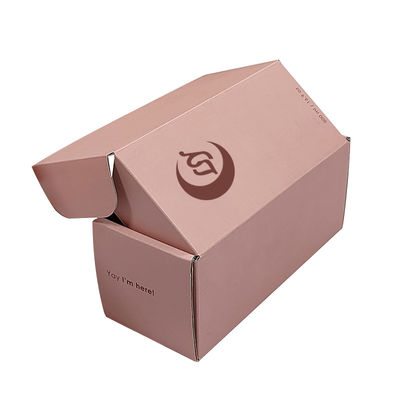 Boîtes à lettres imprimées sur mesure Boîtes d'emballage personnalisées de cosmétiques rose Boîtes d'emballage de messagerie Merci Enveloppe cadeau Carton