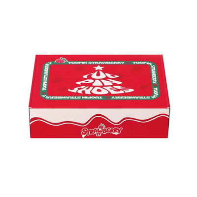 Logo personnalisé Carton pliant Carton ondulé Boîte aux lettres cadeau de vacances Emballage cosmétique Boîte d'expédition Décoration colorée en relief