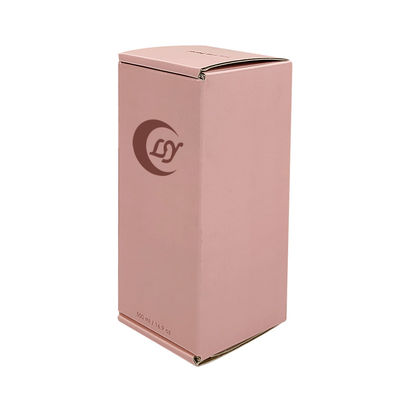 Logo personnalisé Boîte de bijoux rose Boîte d'emballage en papier cosmétique cadeau en carton ondulé