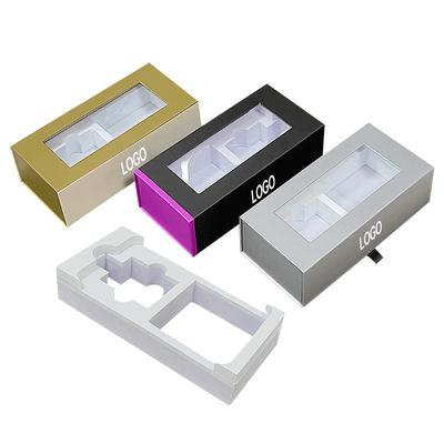 Logo personnalisé Luxe carton magnétique sans fil boîte d'emballage casque avec EVA Liner boîte d'emballage suspendue