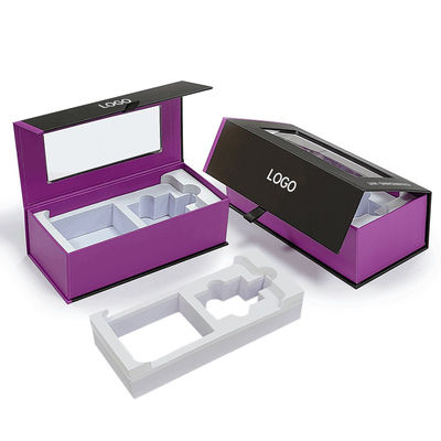 Logo personnalisé Luxe carton magnétique sans fil boîte d'emballage casque avec EVA Liner boîte d'emballage suspendue