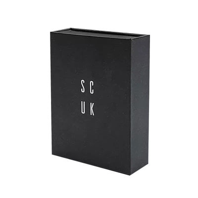 Logo personnalisé Luxe Carton noir Smart Watch Boîte d'emballage cadeau magnétique Montres simples avec doublure en mousse