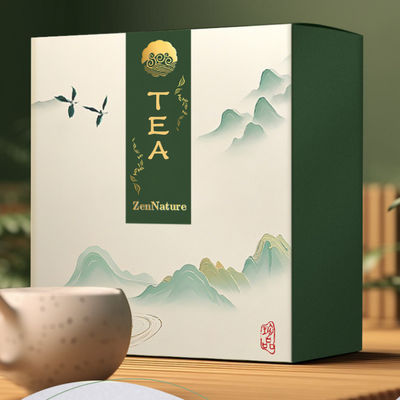 Logo personnalisé Carton pliable en papier Sac à thé Boîte cadeau pour l'emballage de thé parfumé de luxe