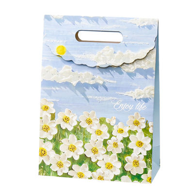 Personnalisé Kraft Personnalisé petit sac en papier d'emballage rose Sac d'emballage en papier d'art de cadeau portatif