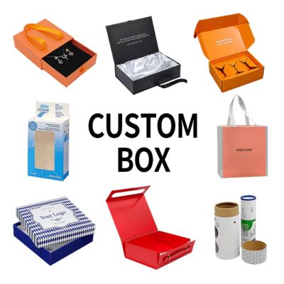 Boîte à bijoux avec logo personnalisé pour bagues, boucles d'oreilles, bracelets, colliers, emballage en carton rigide, boîte en carton pour bouteilles