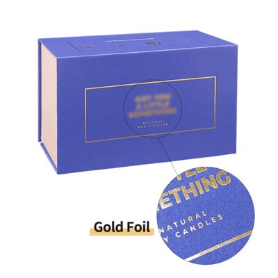 Boîtes cadeaux de luxe magnétiques carrées bleues avec logo personnalisé pour bijoux