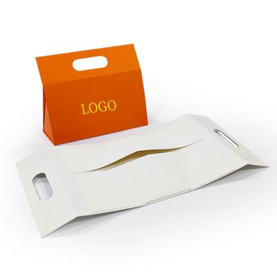 Boîte cadeau pliable de forme spéciale personnalisée avec votre propre logo, portable avec poignée