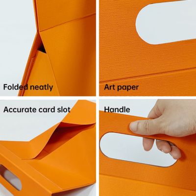 Boîte cadeau pliable de forme spéciale personnalisée avec votre propre logo, portable avec poignée