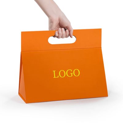 Boîte cadeau pliable de forme spéciale personnalisée avec votre propre logo, portable avec poignée