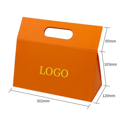 Boîte cadeau pliable de forme spéciale personnalisée avec votre propre logo, portable avec poignée