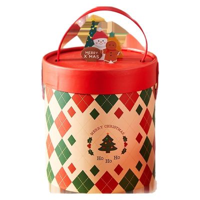 Boîte d'emballage de cadeaux cylindrique pour des cadeaux de Noël exquis