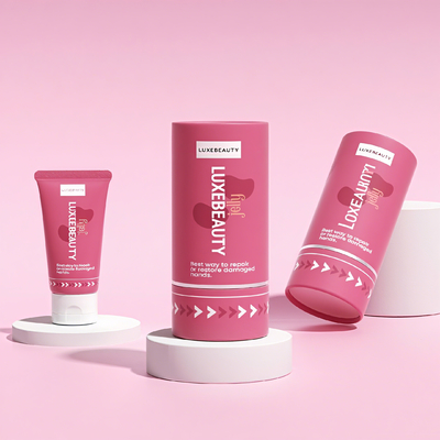 Boîte d'emballage de tubes en carton cylindrique en papier Eco-friendly Cosmétique pour les soins de la peau Boîte de tubes ronds pour les crèmes Lotions