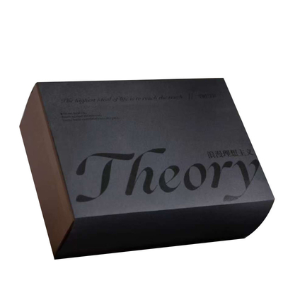 Boîte d'expédition personnalisée à fermeture éclair écologique en carton ondulé avec pelliculage noir mat et vernis UV