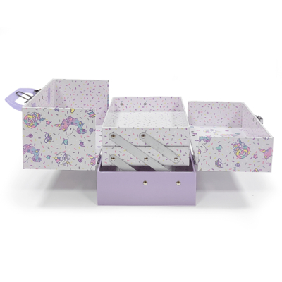 Boîte cadeau de jouets pour enfants personnalisée écologique, style valise en carton rigide de luxe avec poignée en métal