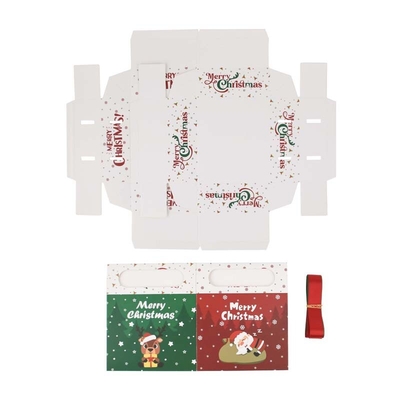 Boîte cadeau personnalisée Joyeux Noël 2025 Emballage de vacances personnalisé pour cadeaux d'entreprise Décorations festives