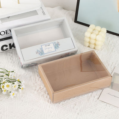 Boîte cadeau personnalisée de vêtements personnalisée de haute qualité pour chaussettes sous-vêtements accessoires de vêtements emballage design de manche avec fenêtre