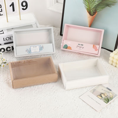 Boîte cadeau personnalisée de vêtements personnalisée de haute qualité pour chaussettes sous-vêtements accessoires de vêtements emballage design de manche avec fenêtre