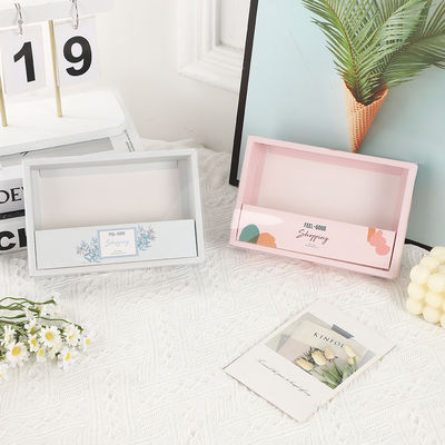 Boîte cadeau personnalisée de vêtements personnalisée de haute qualité pour chaussettes sous-vêtements accessoires de vêtements emballage design de manche avec fenêtre