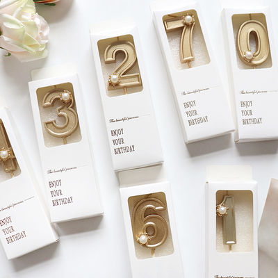 Boîte à couleurs personnalisée Numéro d'impression gâteau bougie d'anniversaire Boîte cadeau Klein Petites boîtes cadeau