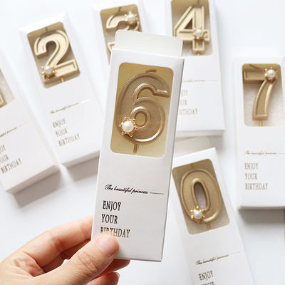 Boîte à couleurs personnalisée Numéro d'impression gâteau bougie d'anniversaire Boîte cadeau Klein Petites boîtes cadeau