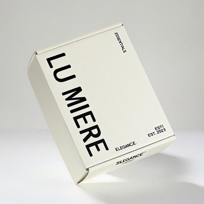 Boîtes d'expédition personnalisées blanches avec logo pour l'emballage des petites entreprises, boîtes postales en carton