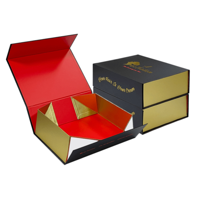 Boîte magnétique pliable noire en carton rigide mat de luxe avec logo personnalisé de qualité supérieure, grande taille, ISO9001