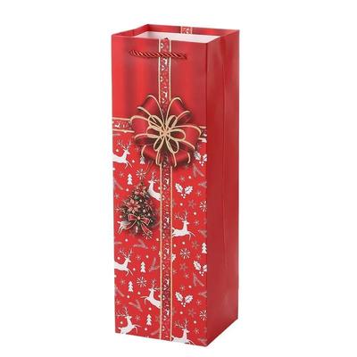 Sacs en papier personnalisés imprimés avec votre propre logo, sacs cadeaux de Noël en papier pour l'emballage du vin