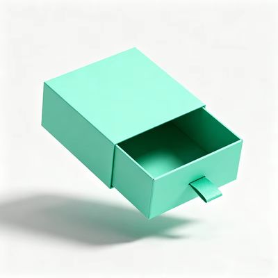 Boîte à bijoux en carton blanc pour emballage cadeau, coulissante, motif carré de luxe, en gros