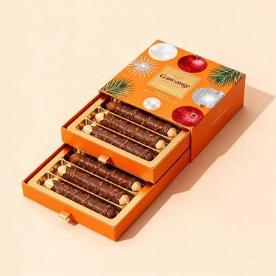 Boîte de chocolat à la fraise en papier de luxe