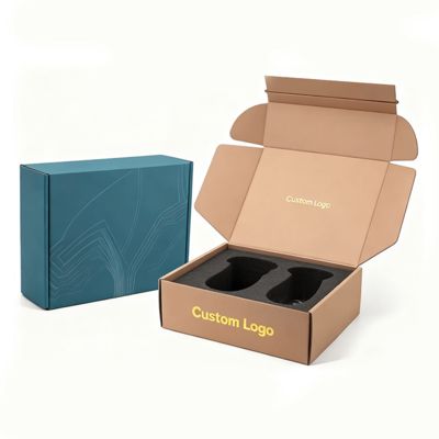 Boîtes en carton ondulé auto-scellantes personnalisées pour l'expédition de vêtements, cosmétiques, parfums, bouchons, avec bande de déchirement et impression