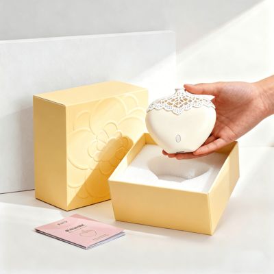 Coffret cadeau de parfum personnalisé unique de 50 ml pour femmes, boîtes rose rigides à couvercle et base, emballage d'aromathérapie en papier