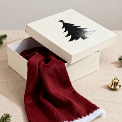 Boîtes cadeaux de Noël de luxe sur mesure Carton mat rigide pour l'emballage Écharpe Robe sous-vêtements chemise Matériel aseptique recyclé