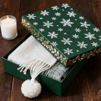 Boîtes cadeaux de Noël de luxe sur mesure Carton mat rigide pour l'emballage Écharpe Robe sous-vêtements chemise Matériel aseptique recyclé