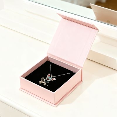 Ensembles de boîtes magnétiques en carton noir personnalisées avec logo pour bijoux, cils, lunettes