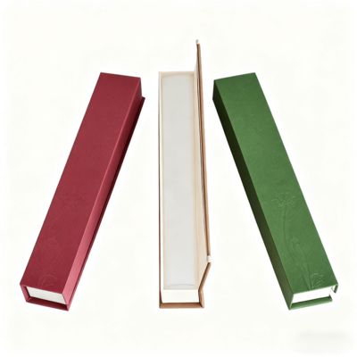 Boîte à encens rectangulaire de couleur unie de luxe, emballage en papier kraft personnalisé pour cadeaux, boîtes rigides, doublure en éponge, estampage