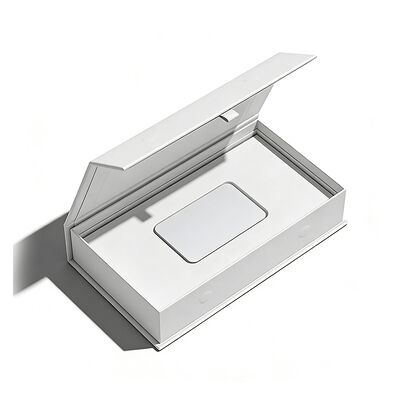 Logo personnalisé Boîtes en papier enduites à chaud et recyclables rigides avec fermeture magnétique pour petits emballages de cartes-cadeaux