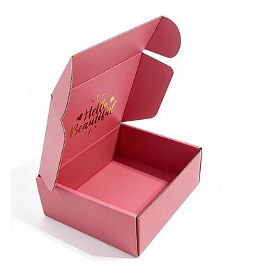 Boîte aux lettres personnalisée en carton rose petit et lourd pour emballage de pâtisseries au chocolat
