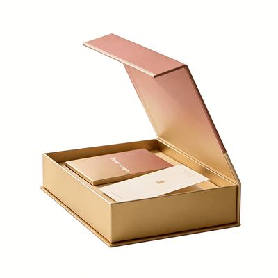 Magnetic Gift Wrap Box with Custom logo Recyclable Rigid and Foldable Packaging Boxes for Cosmetic with Instruction Manual
