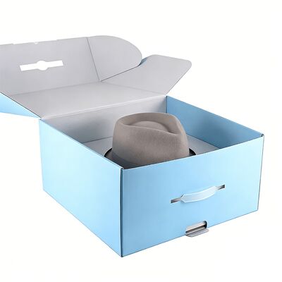 Boîtes à chapeaux personnalisées avec logo Eco-friendly Coated Rigid Luxury Cardboard Boîtes de papier d'expédition Emballage pour casquettes