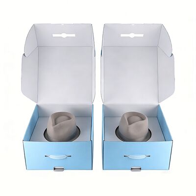 Boîtes à chapeaux personnalisées avec logo Eco-friendly Coated Rigid Luxury Cardboard Boîtes de papier d'expédition Emballage pour casquettes