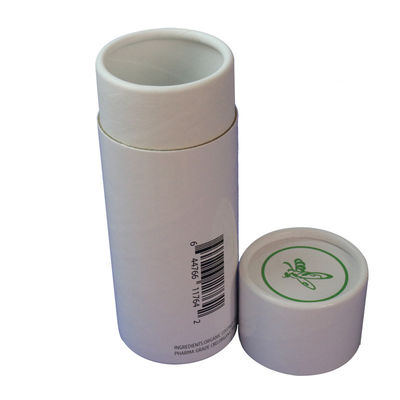 Boîte cadeau en tube de papier recyclable et élégant estampage à chaud avec autocollants Logo personnalisé