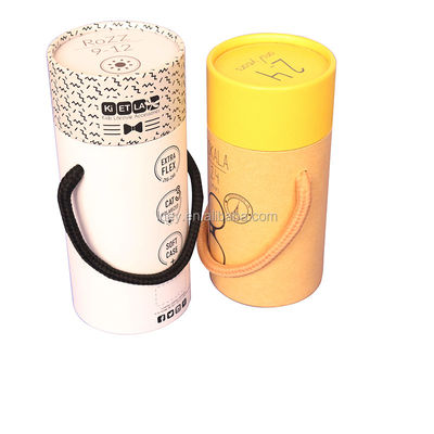 Boîte d'emballage de tubes ronds de laminage à la matte Boîte à cylindres de papier kraft pour les noix Café thé