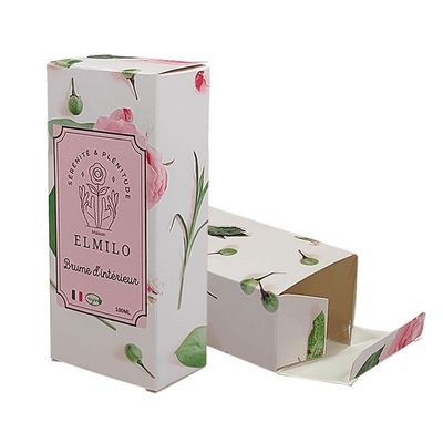 Boîtes d'emballage de papier cosmétique recouvertes boîtes auto-basse à bout pliable 350g 500g